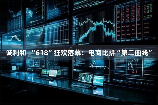 诚利和 “618”狂欢落幕:电商比拼“第二曲线”