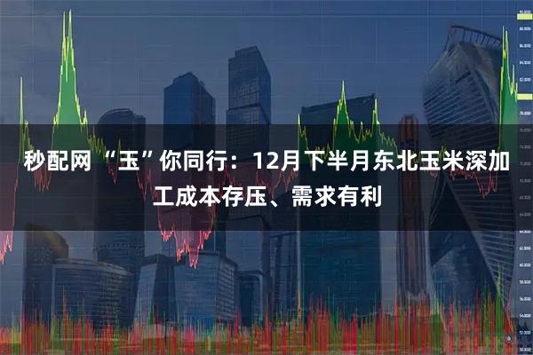 秒配网 “玉”你同行：12月下半月东北玉米深加工成本存压、需求有利